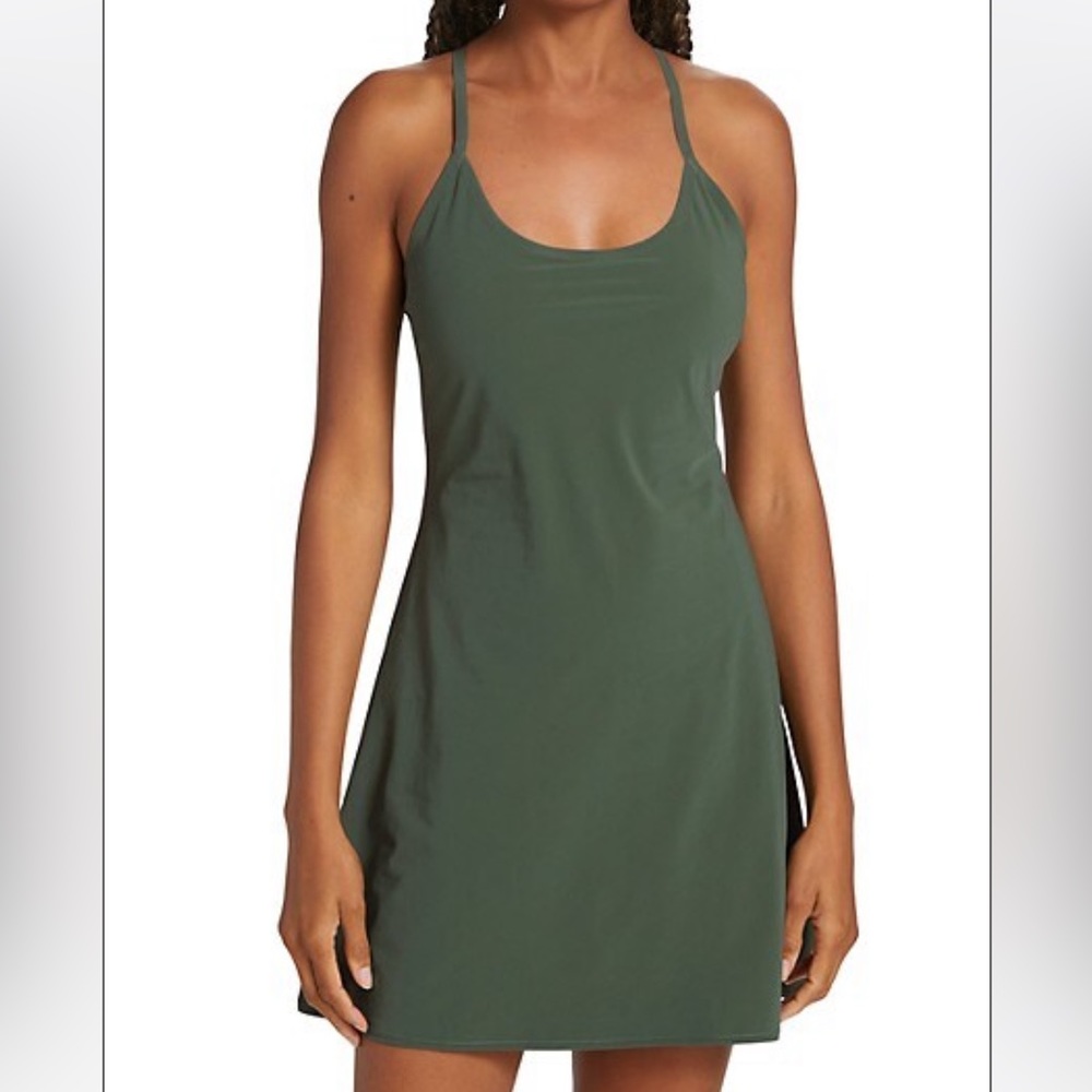 Green/Brown Outdoor Voice Exercise Dress